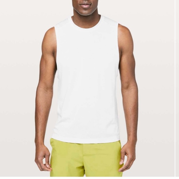 lululemon athletica Other - LULULEMON- Metal Vent Tech Muscle Tank White Athletic Gym Workout Running Train